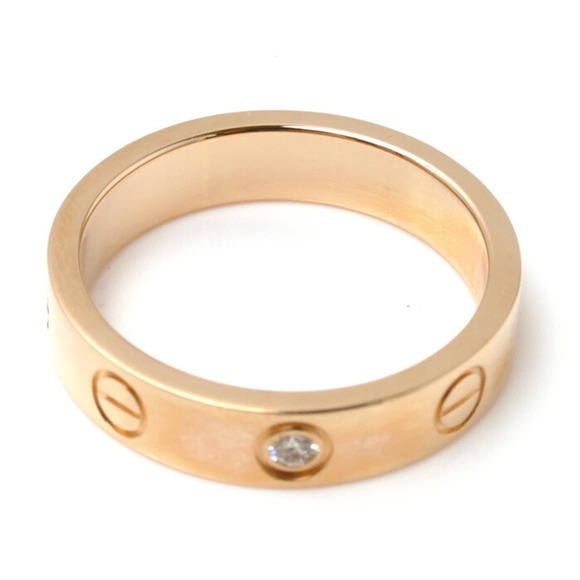 CARTIER K18PG Pink Gold Mini Love 1PD Ring B4050749 Diamond 49 4.2g Ladies - Picture 4 of 7